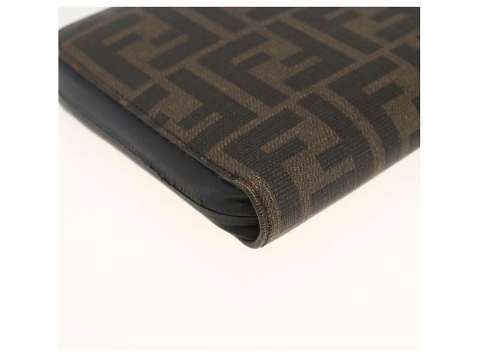 FENDI Zucca Canvas Lange Brieftasche Schwarz Braun Auth ki6613V - Ansicht 16
