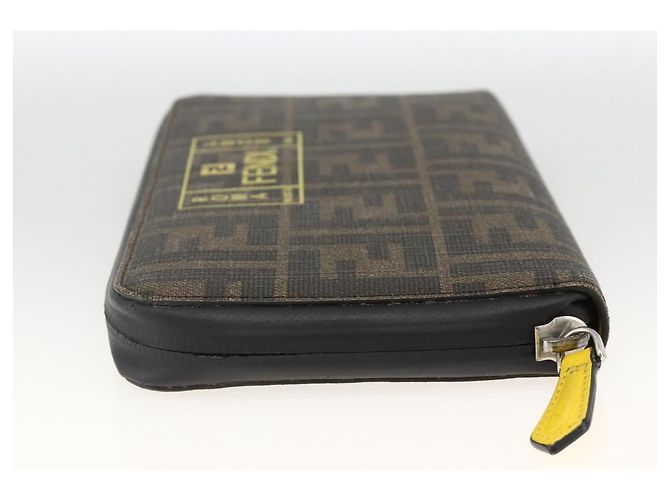 FENDI Zucca Canvas Lange Brieftasche Schwarz Braun Auth ki6613V - Ansicht 3