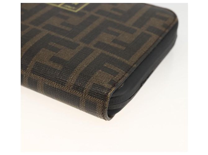 FENDI Zucca Canvas Lange Brieftasche Schwarz Braun Auth ki6613V - Ansicht 7