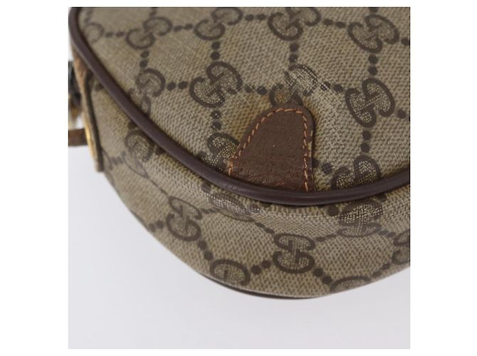Borsa Sherry Line GG Supreme Web di GUCCI in PVC beige e oro 156 02 066 Auth BA11402 D'oro - vista 10
