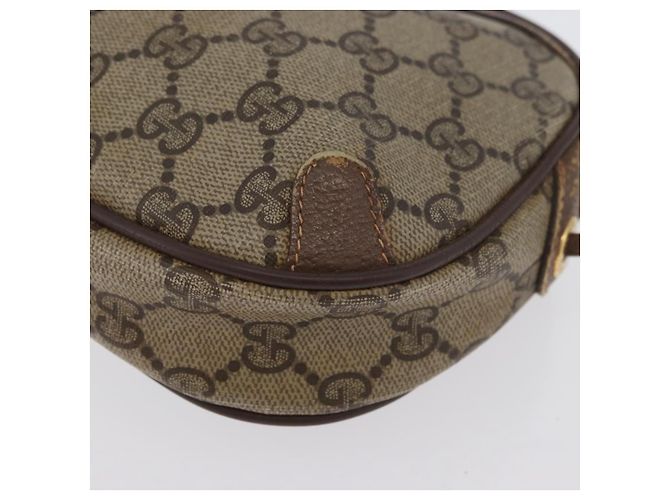 Borsa Sherry Line GG Supreme Web di GUCCI in PVC beige e oro 156 02 066 Auth BA11402 D'oro - vista 11