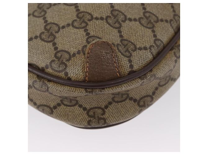 Borsa Sherry Line GG Supreme Web di GUCCI in PVC beige e oro 156 02 066 Auth BA11402 D'oro - vista 12