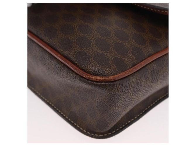 Céline Sac à épaule en toile Macadam CELINE en cuir PVC marron doré Auth 173698A - vue 11