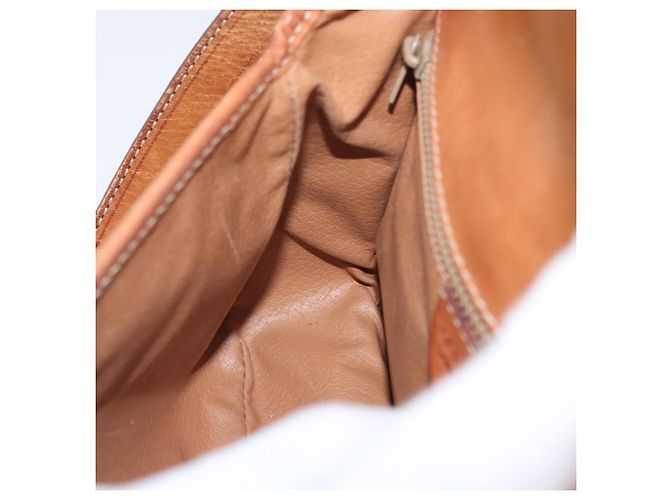 Céline Sac à épaule en toile Macadam CELINE en cuir PVC marron doré Auth 173698A - vue 19