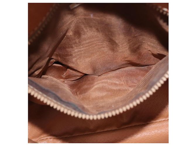 Céline Sac à épaule en toile Macadam CELINE en cuir PVC marron doré Auth 173698A - vue 21
