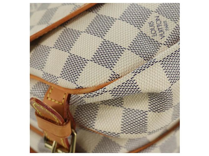 LOUIS VUITTON Borsa a Spalla Saumur 30 Damier Azur SPO N48202 LV Auth ARZ546V - vista 16