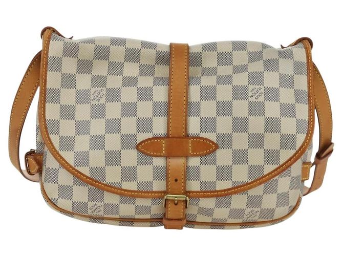 LOUIS VUITTON Borsa a Spalla Saumur 30 Damier Azur SPO N48202 LV Auth ARZ546V - vista 2