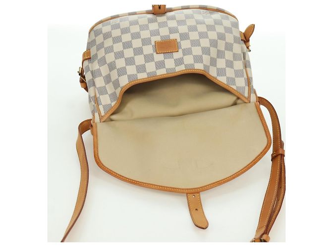 LOUIS VUITTON Borsa a Spalla Saumur 30 Damier Azur SPO N48202 LV Auth ARZ546V - vista 23