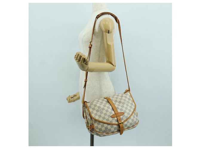 LOUIS VUITTON Borsa a Spalla Saumur 30 Damier Azur SPO N48202 LV Auth ARZ546V - vista 32
