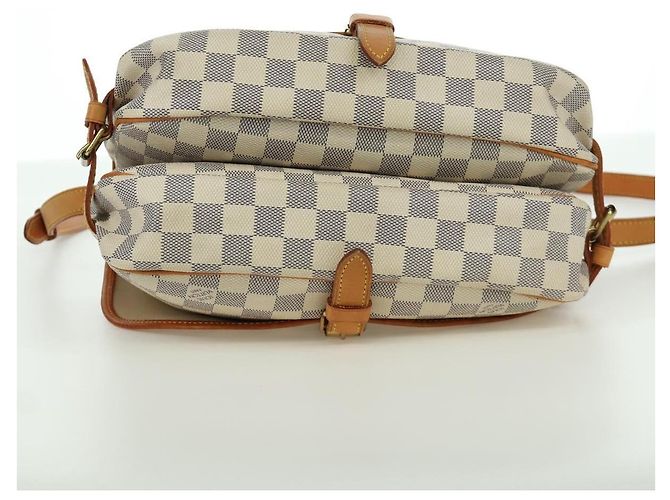 LOUIS VUITTON Borsa a Spalla Saumur 30 Damier Azur SPO N48202 LV Auth ARZ546V - vista 5