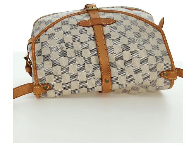 LOUIS VUITTON Borsa a Spalla Saumur 30 Damier Azur SPO N48202 LV Auth ARZ546V - vista 6