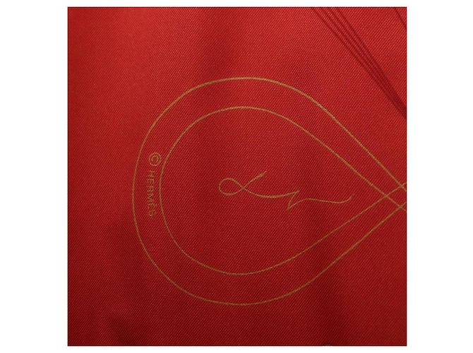Hermès HERMES Carré 90 Schal Seide ""QUINTESSENZ"" Rot Auth am11039V - Ansicht 11