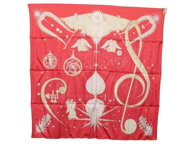 Hermès HERMES Carré 90 Schal Seide ""QUINTESSENZ"" Rot Auth am11039V - Ansicht 12