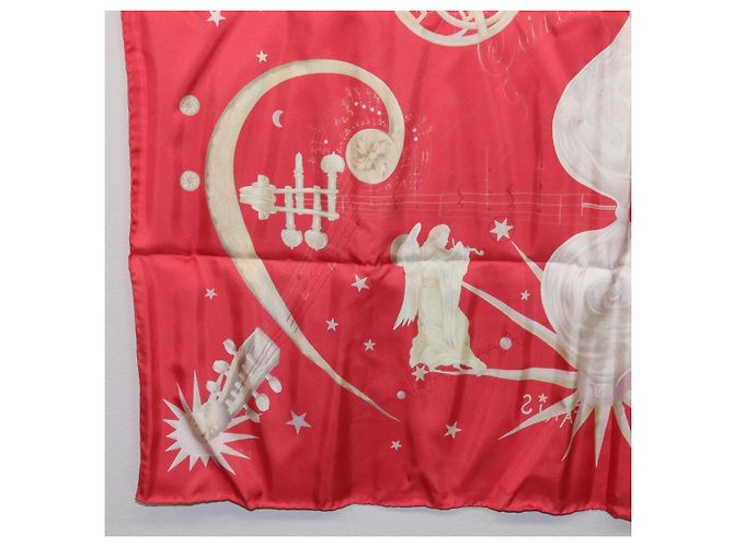 Hermès HERMES Carré 90 Schal Seide ""QUINTESSENZ"" Rot Auth am11039V - Ansicht 19