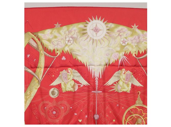 Hermès HERMES Carré 90 Schal Seide ""QUINTESSENZ"" Rot Auth am11039V - Ansicht 3