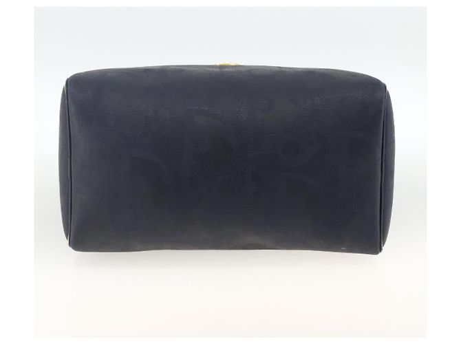 Borsa a mano in tela Trotter Christian Dior in PVC e pelle blu navy Auth BA11379A - vista 9
