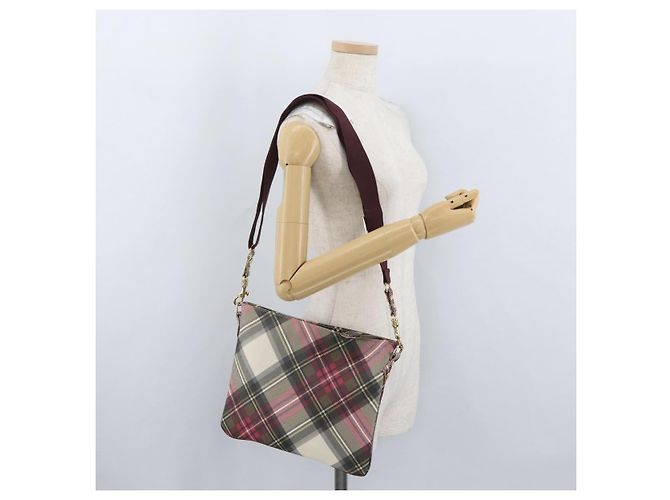 Borsa a Spalla Vivienne Westwood PVC Rosa Oro Auth LNZ673A D'oro - vista 22