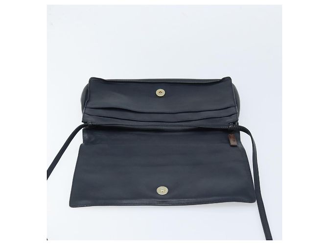 BOTTEGA VENETA Borsa a Spalla Pelle Nera Oro Auth 173710 Nero D'oro - vista 10