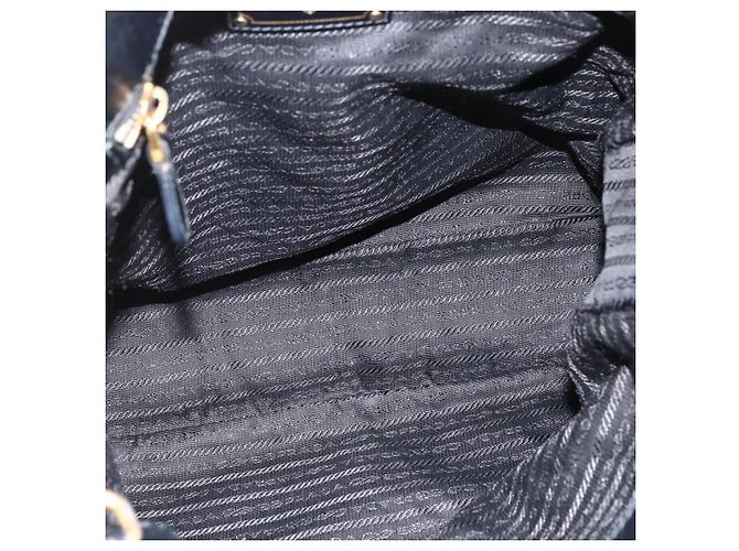 Borsa Tote PRADA Nylon 2way Nera Oro Auth ARZ275 Nero D'oro - vista 11