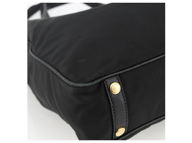 Borsa Tote PRADA Nylon 2way Nera Oro Auth ARZ275 Nero D'oro - vista 16
