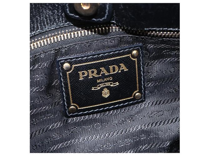 Borsa Tote PRADA Nylon 2way Nera Oro Auth ARZ275 Nero D'oro - vista 20