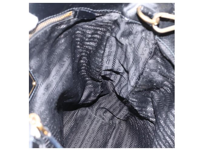 Borsa Tote PRADA Nylon 2way Nera Oro Auth ARZ275 Nero D'oro - vista 21