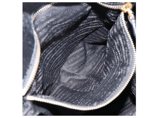 Borsa Tote PRADA Nylon 2way Nera Oro Auth ARZ275 Nero D'oro - vista 24