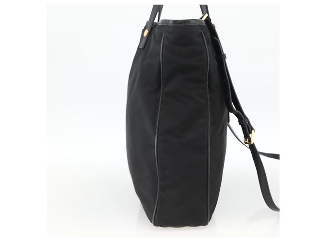 Borsa Tote PRADA Nylon 2way Nera Oro Auth ARZ275 Nero D'oro - vista 3