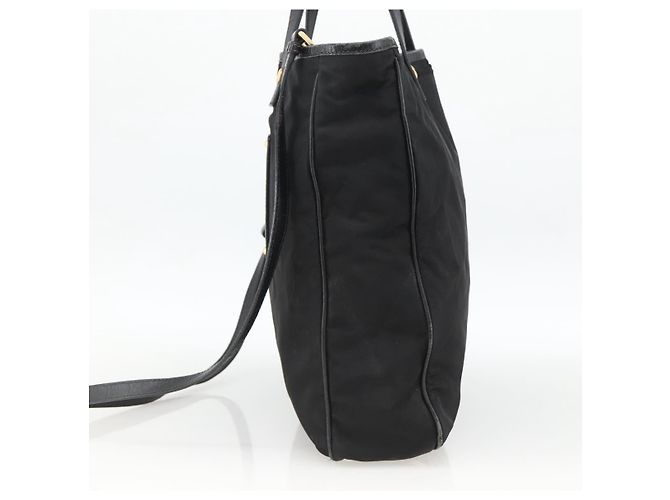 Borsa Tote PRADA Nylon 2way Nera Oro Auth ARZ275 Nero D'oro - vista 4