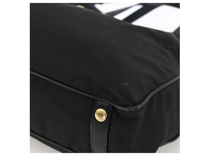 Borsa Tote PRADA Nylon 2way Nera Oro Auth ARZ275 Nero D'oro - vista 9