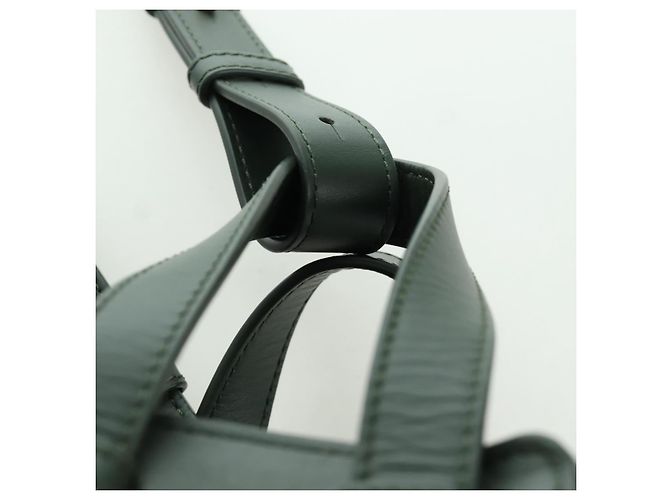 Loewe Bolso de mano compacto Hammock de cuero 2 en 1 verde dorado Auth 167114SM - vista 14