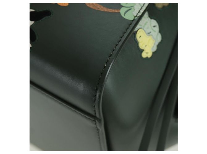 Loewe Bolso de mano compacto Hammock de cuero 2 en 1 verde dorado Auth 167114SM - vista 16