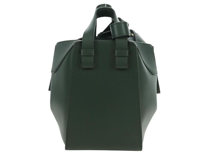 Loewe Bolso de mano compacto Hammock de cuero 2 en 1 verde dorado Auth 167114SM - vista 2