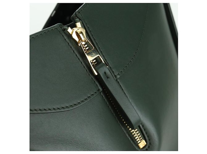 Loewe Bolso de mano compacto Hammock de cuero 2 en 1 verde dorado Auth 167114SM - vista 22