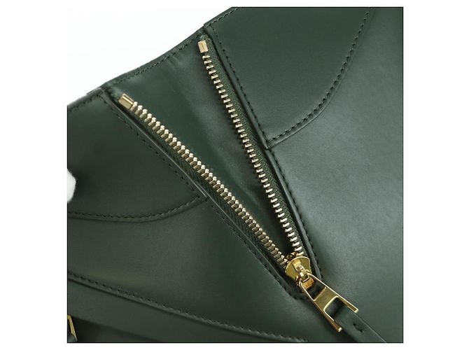 Loewe Bolso de mano compacto Hammock de cuero 2 en 1 verde dorado Auth 167114SM - vista 23