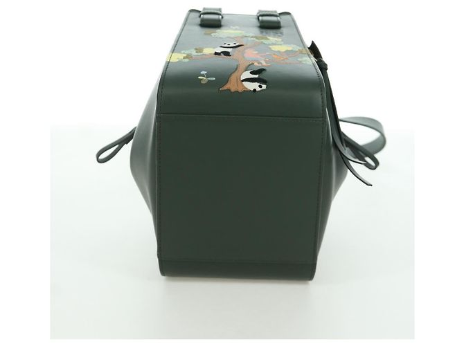 Loewe Bolso de mano compacto Hammock de cuero 2 en 1 verde dorado Auth 167114SM - vista 5