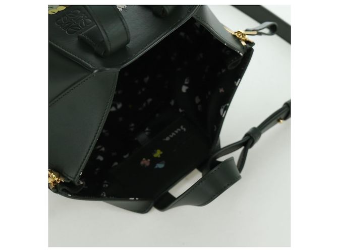 Loewe Bolso de mano compacto Hammock de cuero 2 en 1 verde dorado Auth 167114SM - vista 6