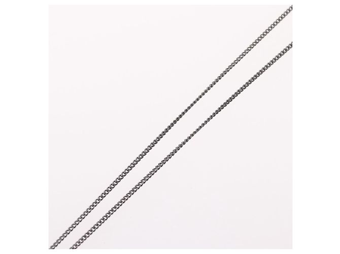 Collana Christian Dior metallo Argento Auth BA11485 - vista 13