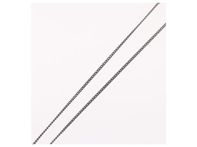 Collana Christian Dior metallo Argento Auth BA11485 - vista 14