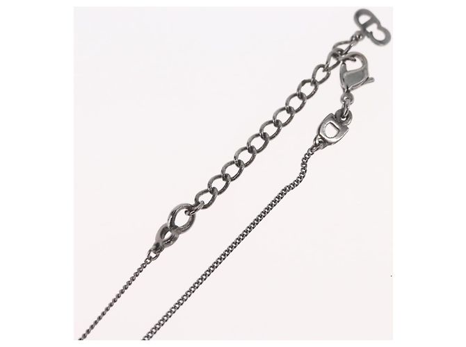Collana Christian Dior metallo Argento Auth BA11485 - vista 16