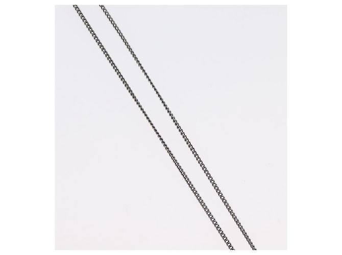 Collana Christian Dior metallo Argento Auth BA11485 - vista 5