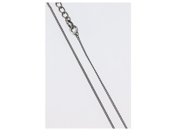 Collana Christian Dior metallo Argento Auth BA11485 - vista 7