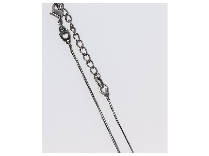 Collana Christian Dior metallo Argento Auth BA11485 - vista 8