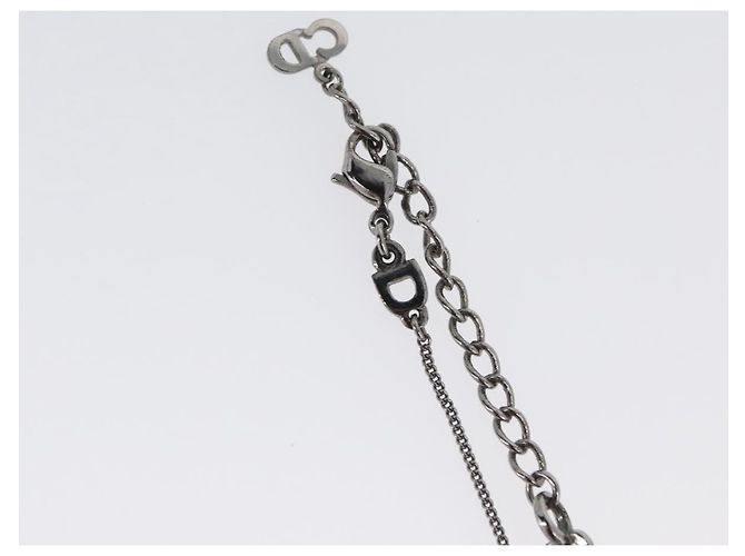 Collana Christian Dior metallo Argento Auth BA11485 - vista 9