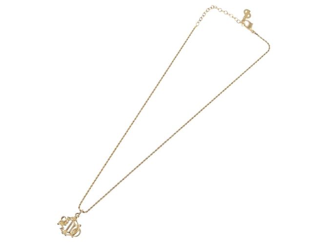 Collana Christian Dior metallo tono oro Auth BA11483 - vista 10