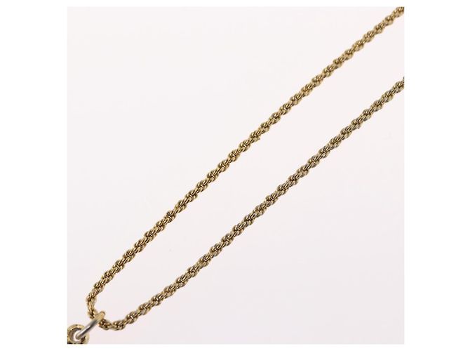 Collana Christian Dior metallo tono oro Auth BA11483 - vista 12