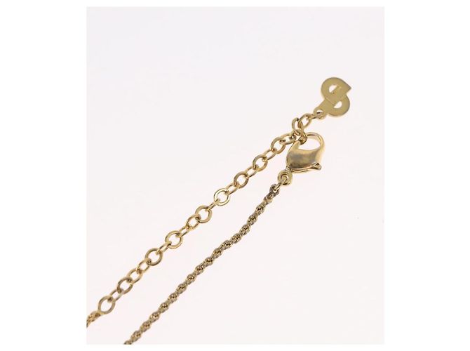 Collana Christian Dior metallo tono oro Auth BA11483 - vista 16