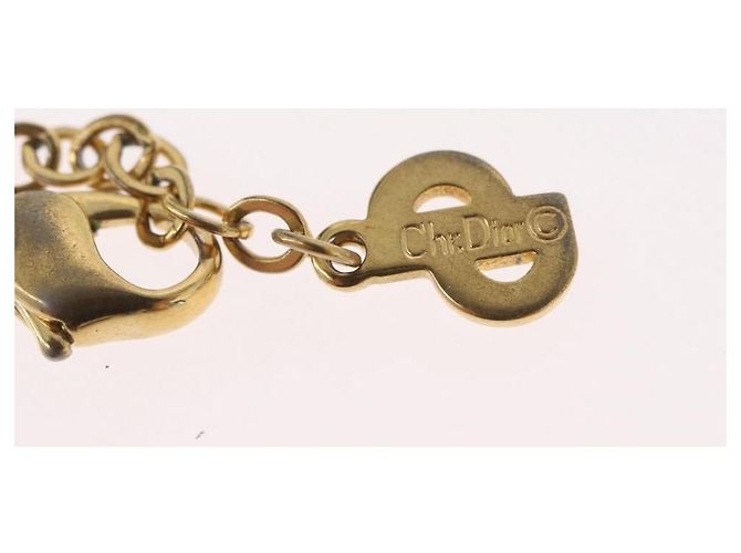 Collana Christian Dior metallo tono oro Auth BA11483 - vista 17