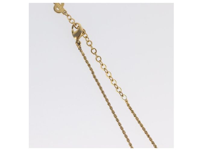 Collana Christian Dior metallo tono oro Auth BA11483 - vista 8