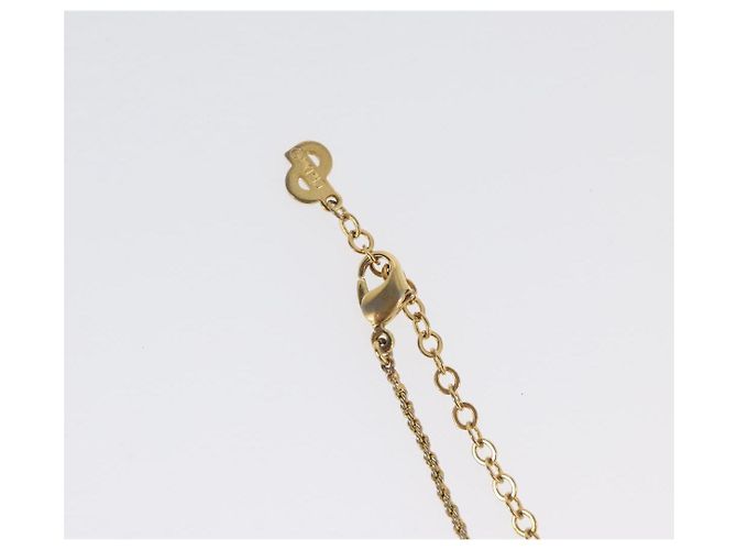 Collana Christian Dior metallo tono oro Auth BA11483 - vista 9